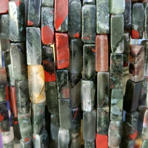 Single Gemstone Beads, African Bloodstone, Rectangle, DIY, mixed colors 