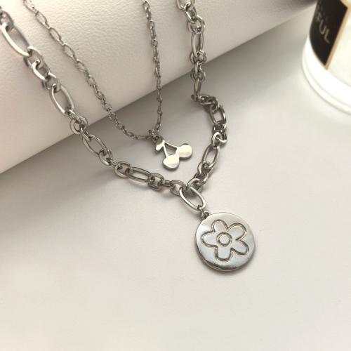 Zinc Alloy Necklace, with 4.5cm extender chain, plated, for woman, silver color Approx 41 cm 