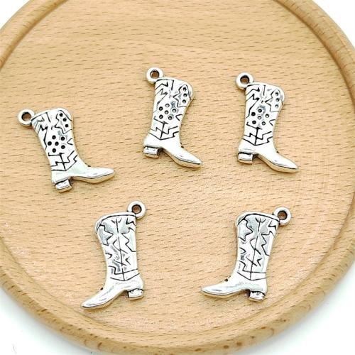 Pendentifs de chaussures en alliage de zinc, Plaqué de couleur d'argent, DIY Vendu par sac[