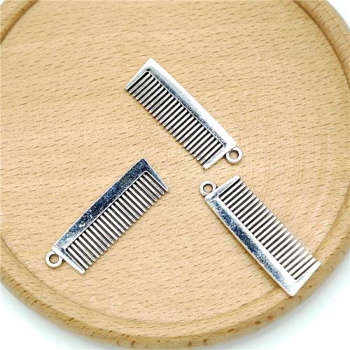 Zinc Alloy Jewelry Pendants, Comb, antique silver color plated, DIY 