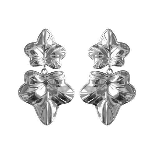 Stainless Steel Drop Earring, 304 Stainless Steel, Maple Leaf, fashion jewelry & for woman 