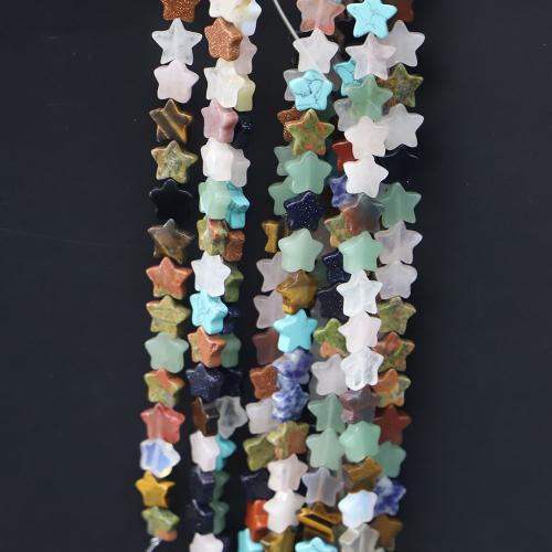 Single Gemstone Beads, Natural Stone, Star, Carved, DIY 