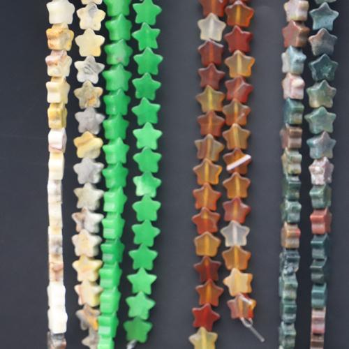 Single Gemstone Beads, Natural Stone, Star, DIY 