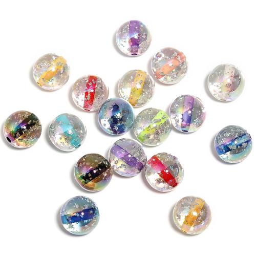 Transparent Acrylic Beads, Round, DIY, mixed colors, 16mm [