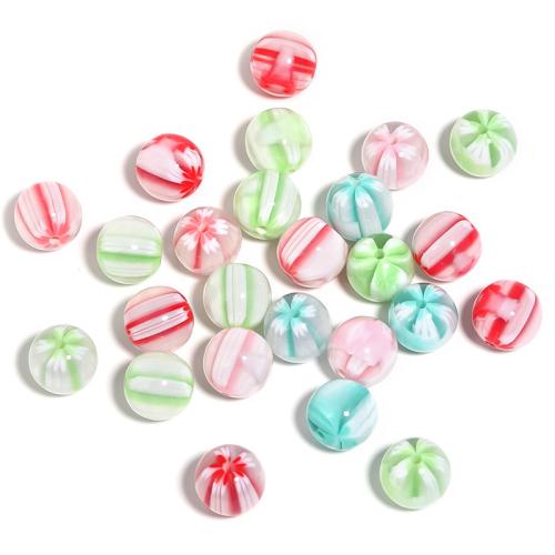 Fancy Lace Acrylic Beads, Round, DIY, mixed colors, 16mm [