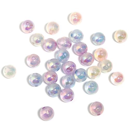 Plating Acrylic Beads, Round, DIY, mixed colors, 12mm [