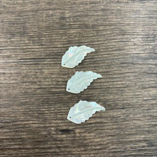 White Shell Pendants, White Lip Shell, Leaf, DIY, white 