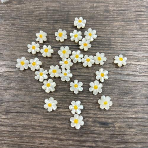 White Lip Shell Beads, Flower, DIY white [