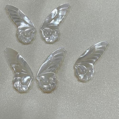 White Lip Shell Beads, Butterfly, DIY, white [