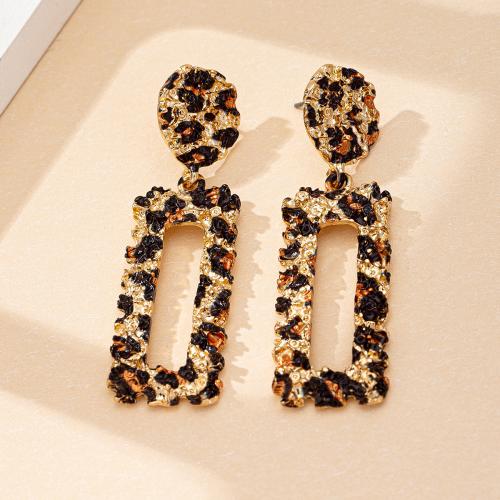 Zinc Alloy Drop Earring, plated, for woman, gold 