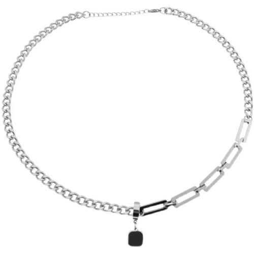 Acier titane collier, poli, chaîne latérale & styles différents pour le choix & pour homme, couleur originale Environ 16-20 pouce, Vendu par PC