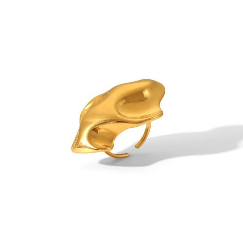 Edelstahl Fingerring, 304 Edelstahl, Modeschmuck & für Frau, goldfarben, verkauft von PC