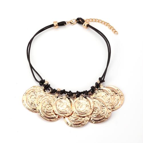 Zinc Alloy Necklace, with Nylon Cord, with 7cm extender chain, fashion jewelry & for woman Approx 38 cm 