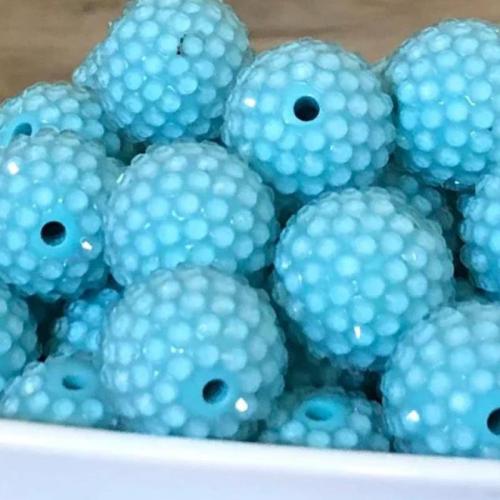 Resin Acrylic Beads, with Acrylic, DIY blue [