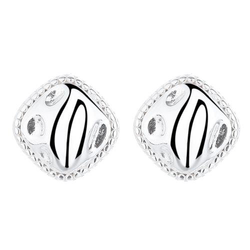 Sterling Silver Stud Earring, 925 Sterling Silver, fashion jewelry & for woman, 8mm [