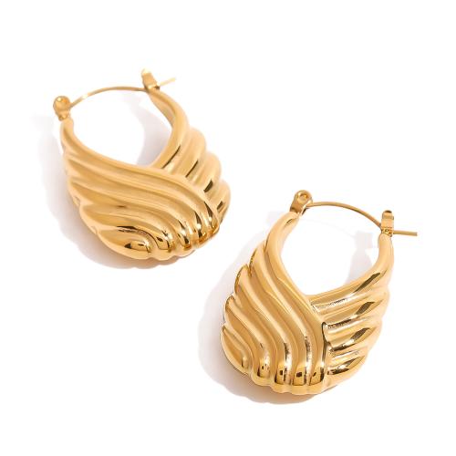 Stainless Steel Leverback Earring, 304 Stainless Steel, fashion jewelry & for woman, golden 