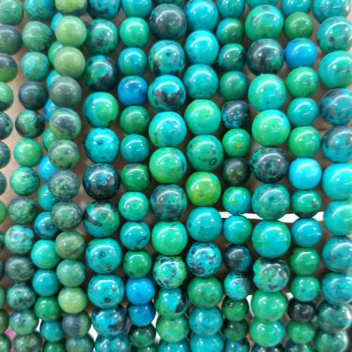 Chrysocolla Beads, Round, polished, DIY mixed colors Approx 38 cm [