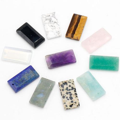 Gemstone Jewelry Pendant, Natural Stone, Rectangle, DIY Approx 2mm 