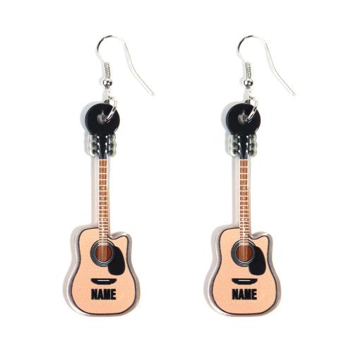 gota pendiente de acrílico, guitara, Impresión, Lindo & diferentes estilos para la opción & para mujer, más colores para la opción, Vendido por Par