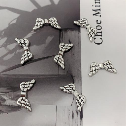 Zinc Alloy Angel Wing Beads, Wing Shape, antique silver color plated, DIY [