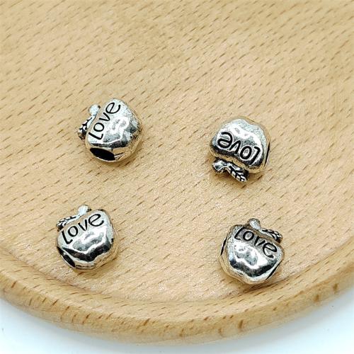 Zinc Alloy Jewelry Beads, Apple, antique silver color plated, DIY [