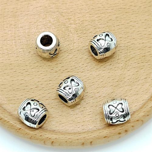 Zinklegierung Schmuckperlen, Herz, antik silberfarben plattiert, DIY, 7x8mm, 100PCs/Tasche, verkauft von Tasche[