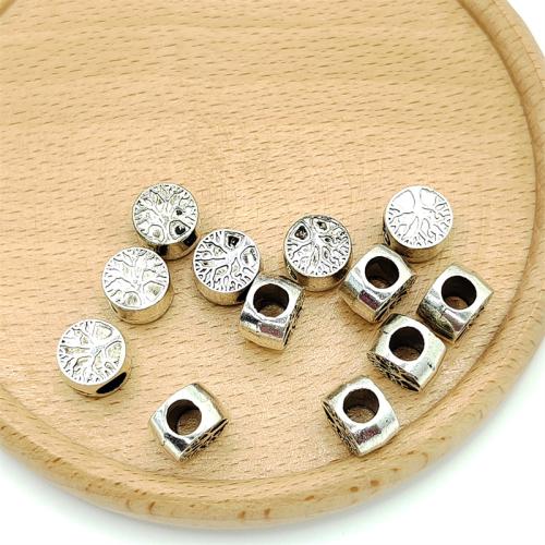 Zinc Alloy Jewelry Beads, Round, antique silver color plated, DIY 