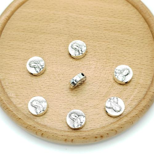 Zinc Alloy Jewelry Beads, Round, antique silver color plated, DIY 