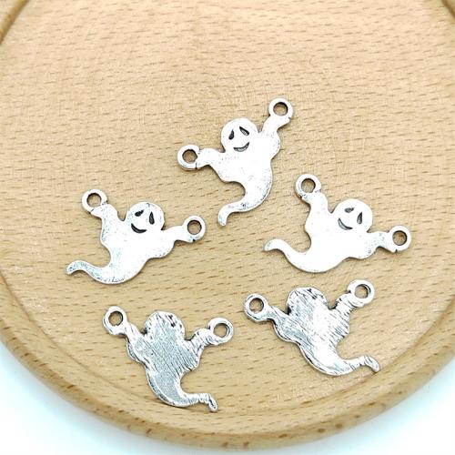 Zinc Alloy Charm Connector, Ghost, antique silver color plated, DIY & 1/1 loop 