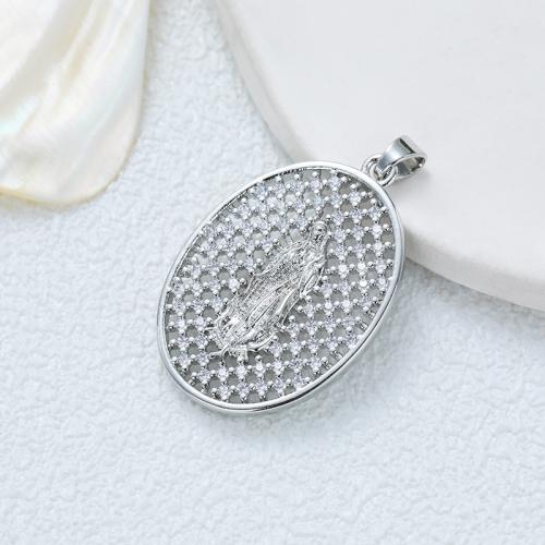 Stainless Steel Saint Pendant, Brass, DIY & micro pave cubic zirconia [