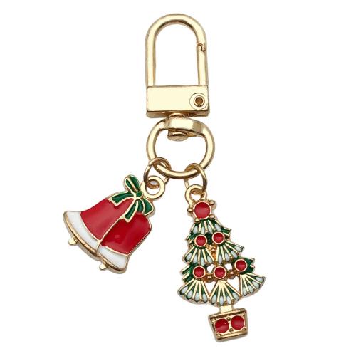 Zinc Alloy Key Clasp, Christmas Design & Unisex & enamel 