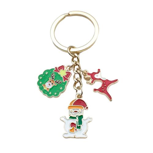 Zinc Alloy Key Clasp, Christmas Design & Unisex & enamel 