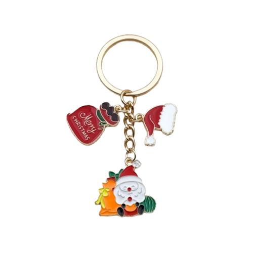 Zinc Alloy Key Clasp, Christmas Design & Unisex & enamel 