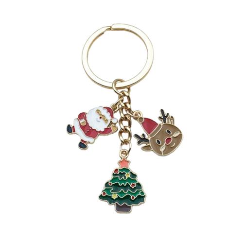 Zinc Alloy Key Clasp, Christmas Design & Unisex & enamel 