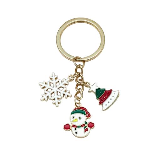 Zinc Alloy Key Clasp, Christmas Design & Unisex & enamel 