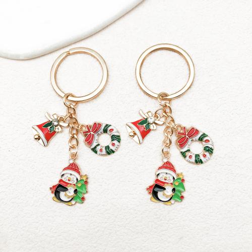 Zinc Alloy Key Clasp, Christmas Design & Unisex & enamel 