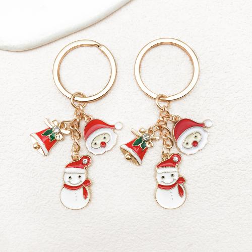 Zinc Alloy Key Clasp, Christmas Design & Unisex & enamel 