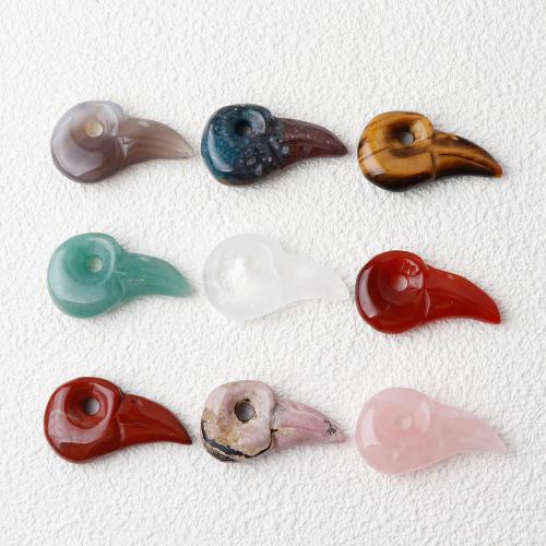 Joyas de piedras preciosas colgante, Piedra natural, Pájaro, Tallado, Bricolaje & diferentes materiales para la opción, más colores para la opción, 42x25x8mm, agujero:aproximado 5mm, Vendido por UD[