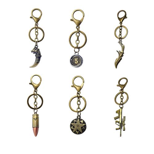 Zinc Alloy Key Chain Jewelry, with Iron, handmade, fashion jewelry & Unisex [