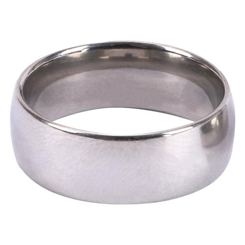 Titanium Steel Finger Ring, polished, Unisex silver color 