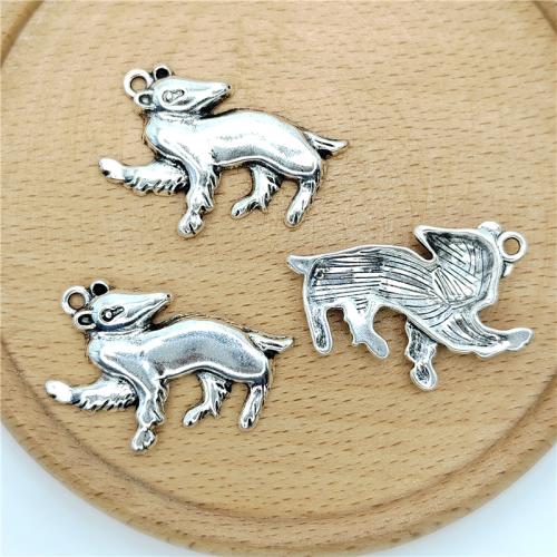 Colgantes Animales de Aleación de Zinc, chapado en color de plata antigua, Bricolaje, 29x22.5mm, 100PCs/Bolsa, Vendido por Bolsa