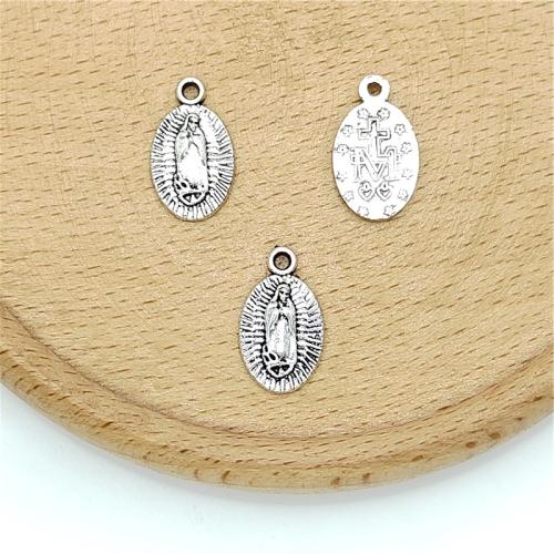 Zinc Alloy Saint Pendant, antique silver color plated, DIY 