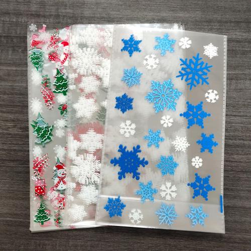 Plastic open end bag, Christmas Design [