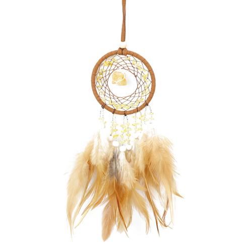 Fashion Dream Catcher, Feather, with Natural Stone & Iron, for home and office [