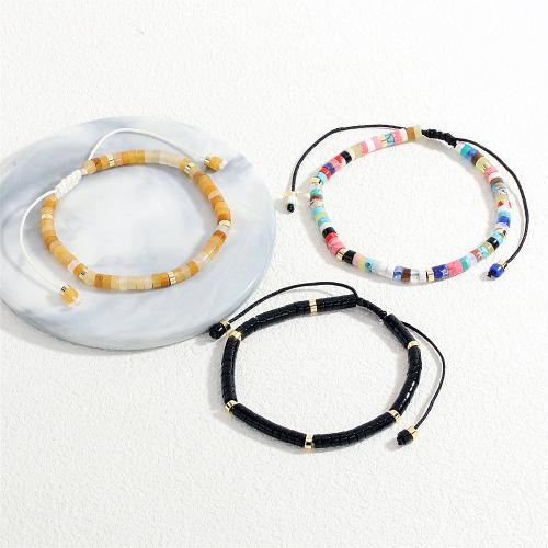 Bracelets en pierres précieuses, Pierre naturelle, avec Cordon de noeud & laiton, fait à la main, Réglable & bijoux de mode & unisexe, plus de couleurs à choisir Environ 16-22 cm, Vendu par PC