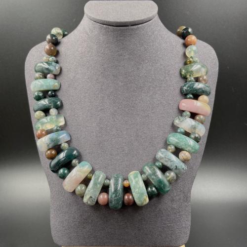 Collar de Piedras Preciosas, Piedra natural, diferentes materiales para la opción & unisexo, más colores para la opción, longitud:aproximado 48 cm, Vendido por UD[