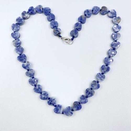 Gemstone Necklaces, Natural Stone, Heart & Unisex 10mm Approx 48 cm 