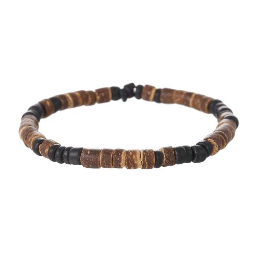 Bracelets en bois, avec turquoise & noix de coco, fait à la main, styles différents pour le choix & pour homme, plus de couleurs à choisir, Vendu par PC[