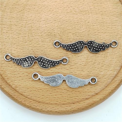 Zinc Alloy Charm Connector, Wing Shape, antique silver color plated, DIY & 1/1 loop 