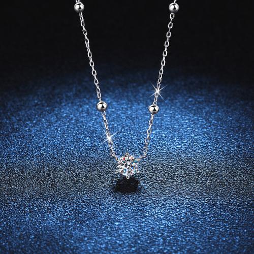 925 Sterling Silver Necklace, with 2inch extender chain, platinum plated & for woman Approx 15.7 Inch 